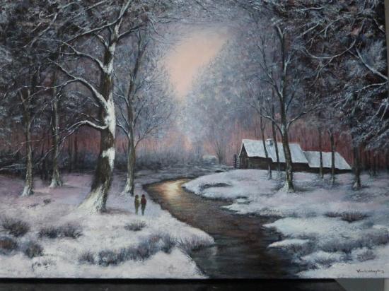 Chaumières dans le bois